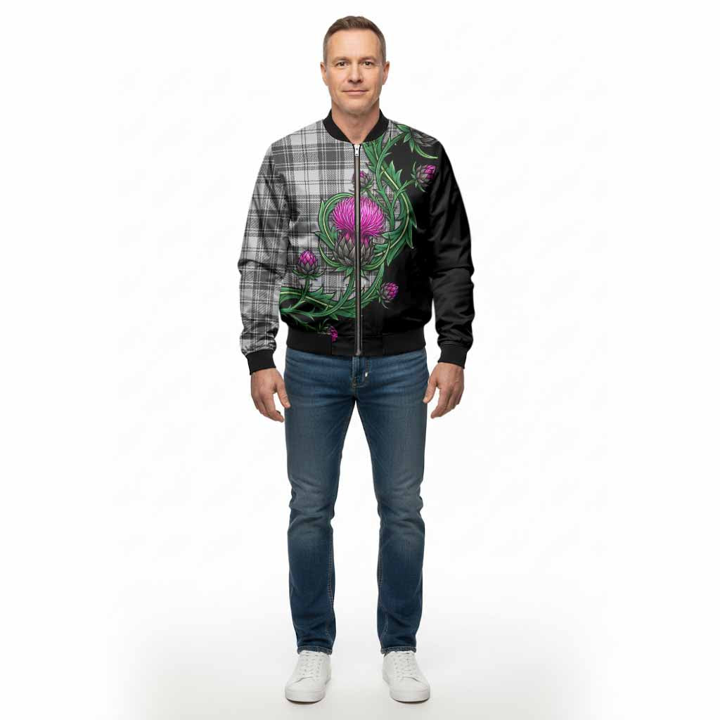 Glendinning Tartan Bomber Jacket Resilient Scottish Thistle - Tartan Vibes Clothing