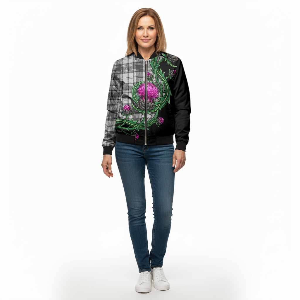Glendinning Tartan Bomber Jacket Resilient Scottish Thistle - Tartan Vibes Clothing