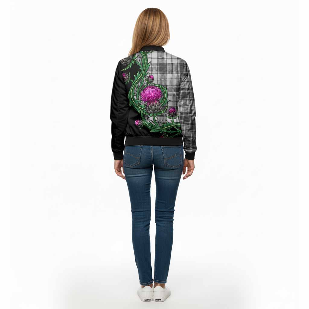 Glendinning Tartan Bomber Jacket Resilient Scottish Thistle - Tartan Vibes Clothing