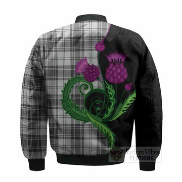 Glendinning Tartan Bomber Jacket Traditional Scottish Thistle - Tartan Vibes Clothing