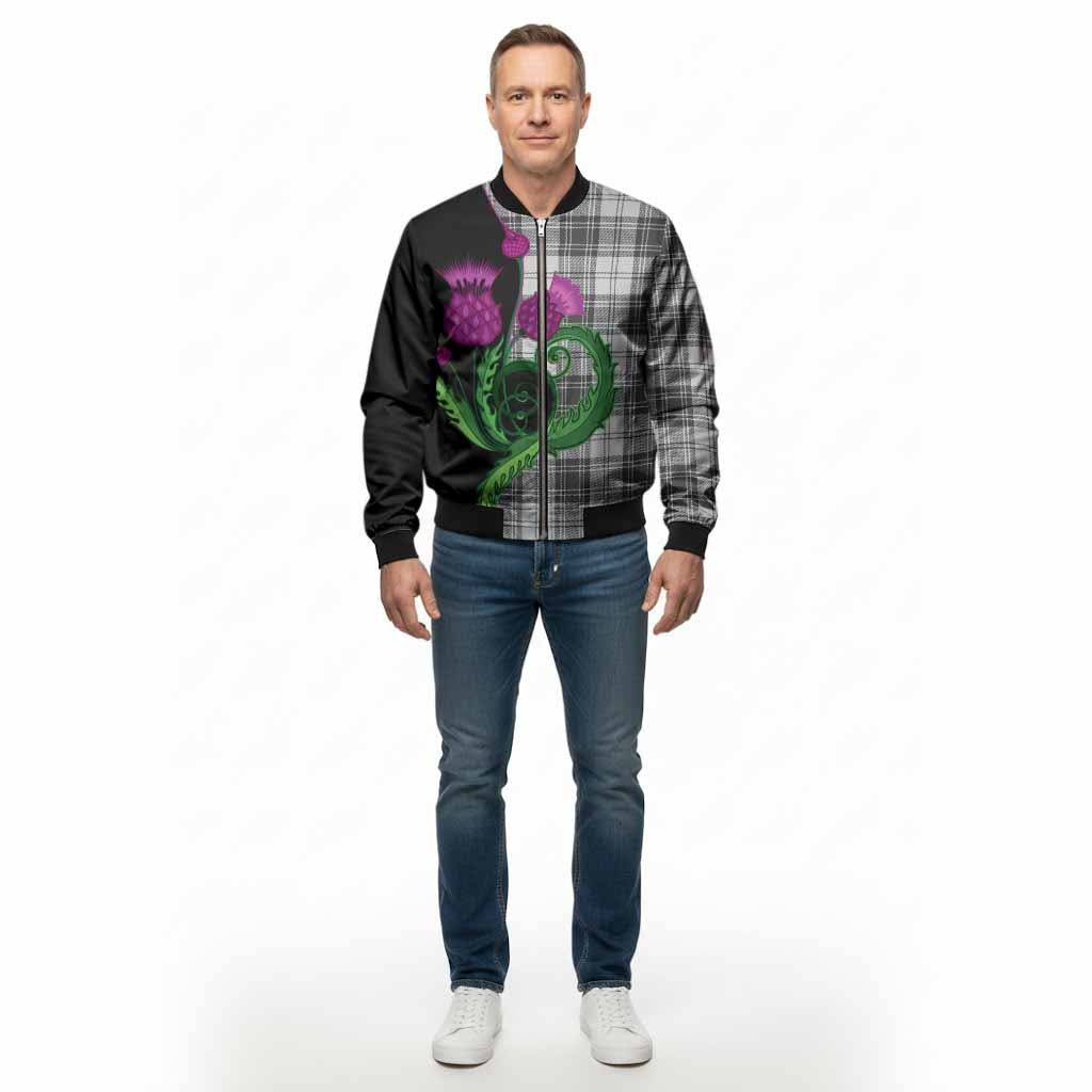 Glendinning Tartan Bomber Jacket Traditional Scottish Thistle