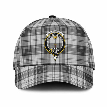 Glendinning Tartan Classic Cap with Family Crest