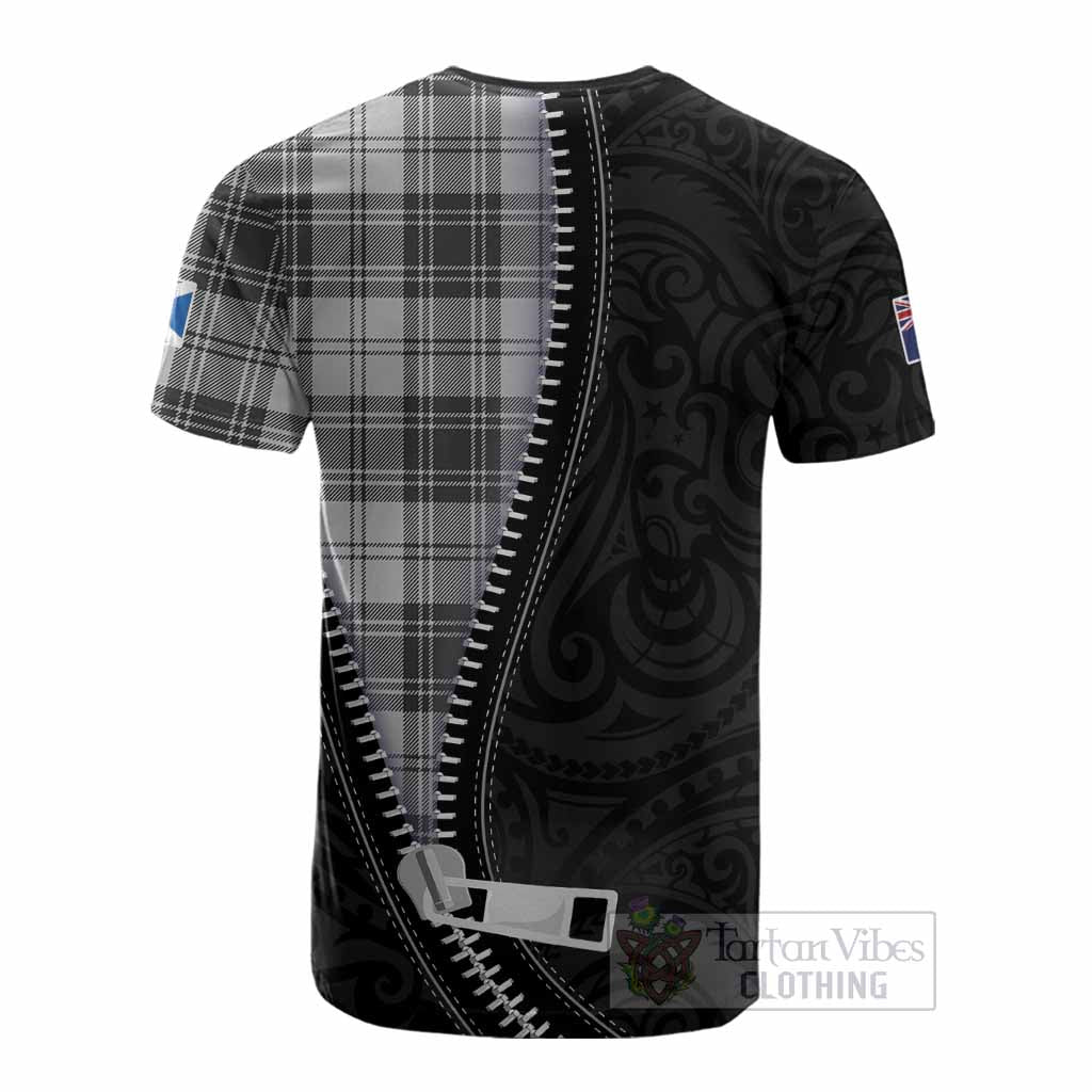 Glendinning Tartan Cotton T-shirt New Zealand Pattern Unique Zipper Stylized