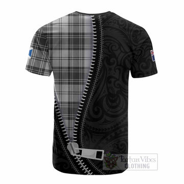 Glendinning Tartan Cotton T-shirt New Zealand Pattern Unique Zipper Stylized