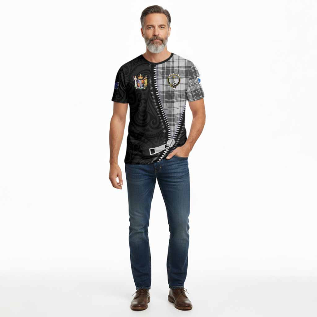 Glendinning Tartan Cotton T-shirt New Zealand Pattern Unique Zipper Stylized