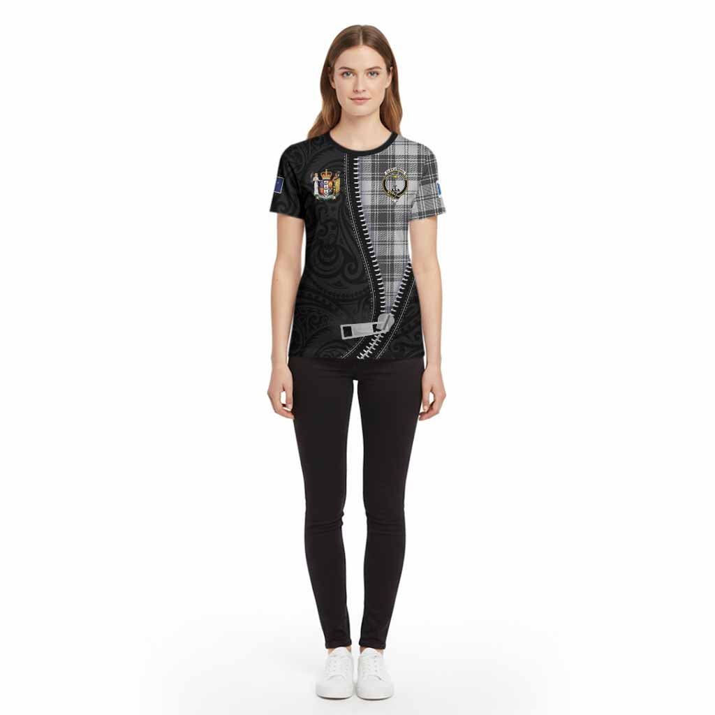 Glendinning Tartan Cotton T-shirt New Zealand Pattern Unique Zipper Stylized