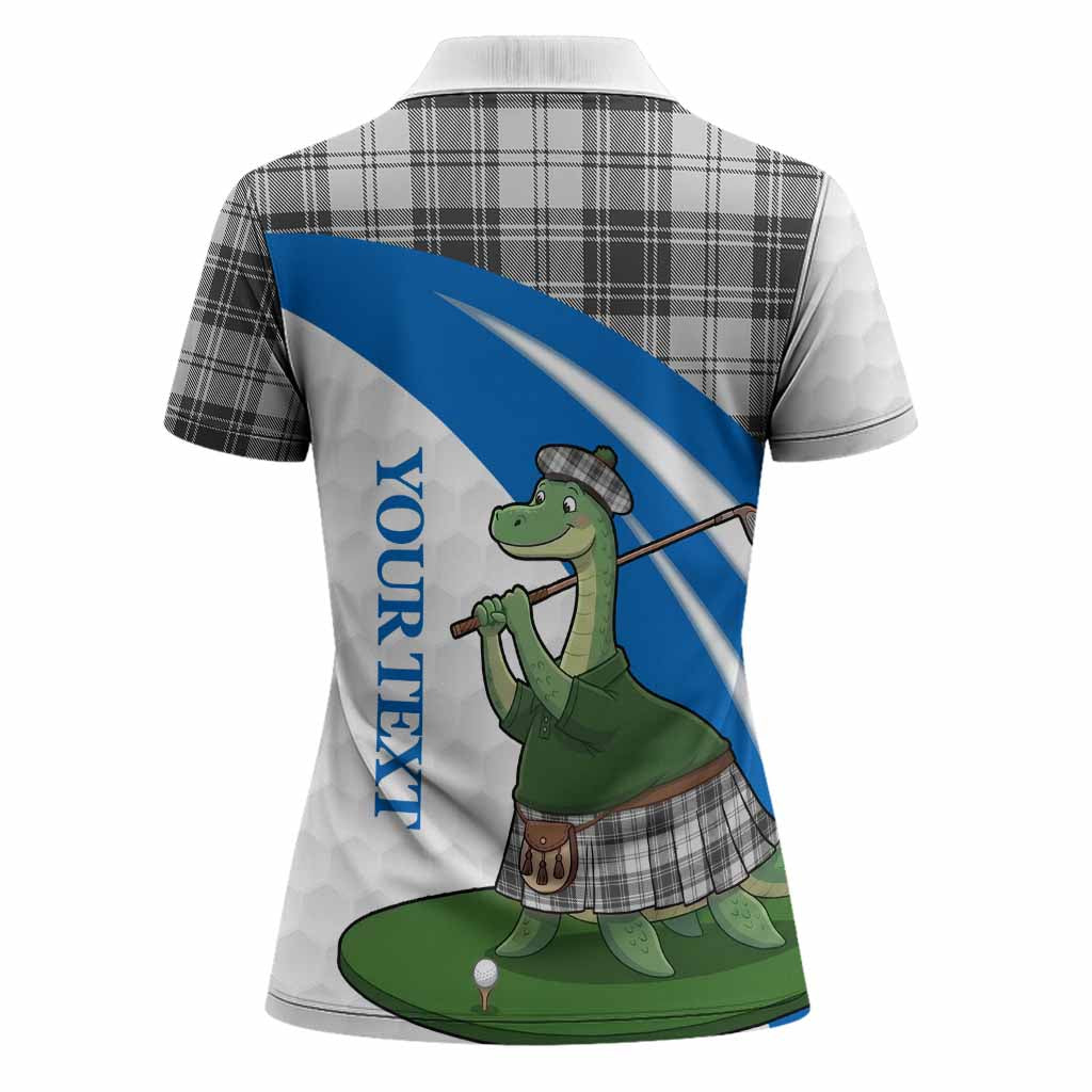 Glendinning Tartan Crest Golf Nessie Women Polo Shirt Loch Ness Monster Sporty Style