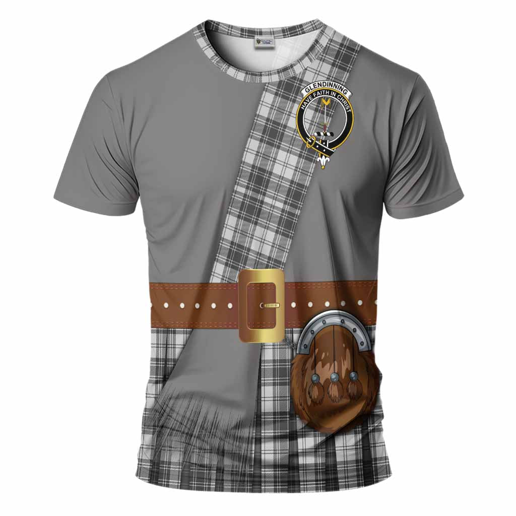 Glendinning Tartan Crest T-Shirt Kilt Costume Style