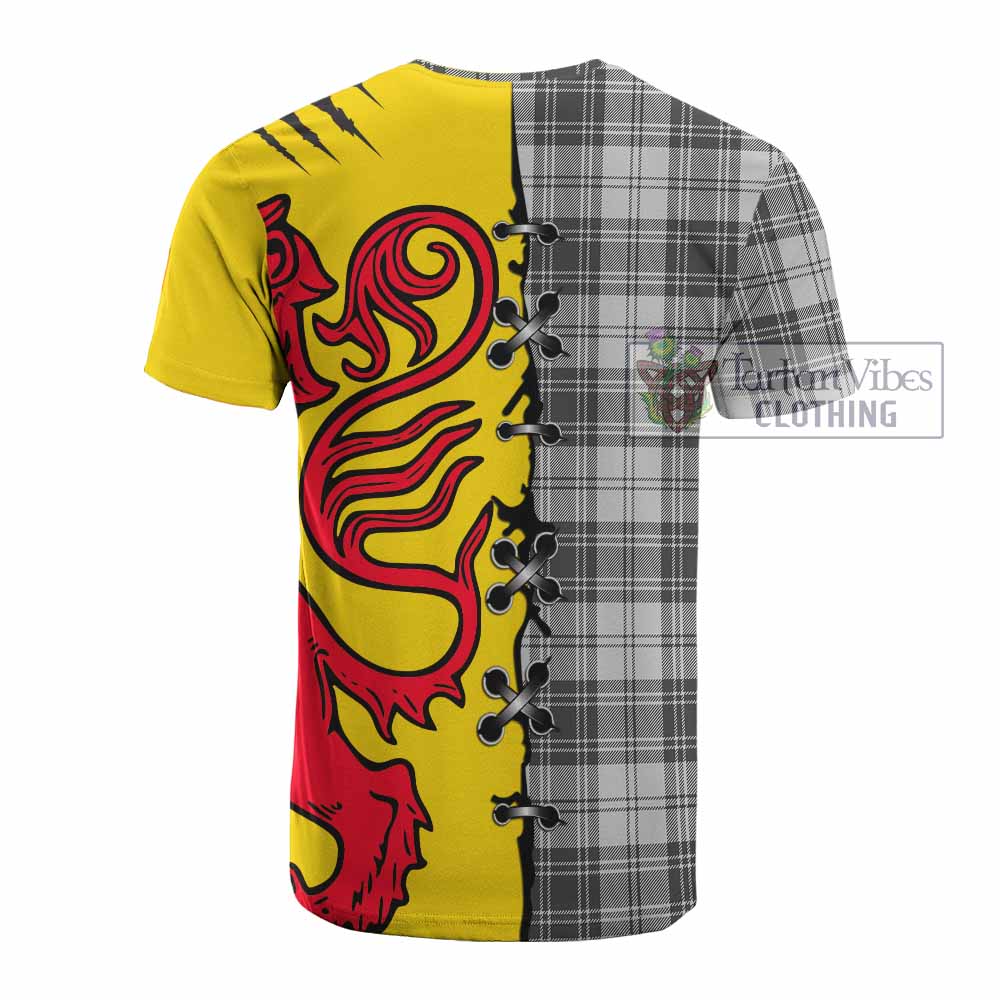 Glendinning Tartan Family Crest Cotton T-shirt Lion Rampant Honor - Tartan Vibes Clothing