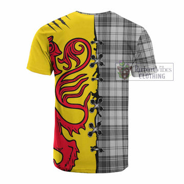 Glendinning Tartan Family Crest Cotton T-shirt Lion Rampant Honor