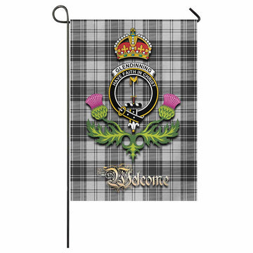 Glendinning Tartan Family Crest Garden Flag Royal Thistle Welcome Style