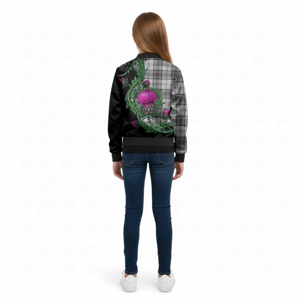 Glendinning Tartan Kid Bomber Jacket Resilient Scottish Thistle - Tartan Vibes Clothing