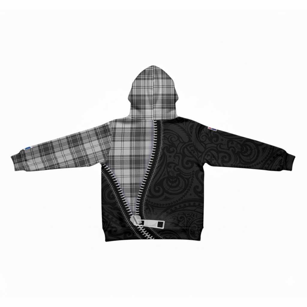 Glendinning Tartan Kid Hoodie New Zealand Pattern Unique Zipper Stylized