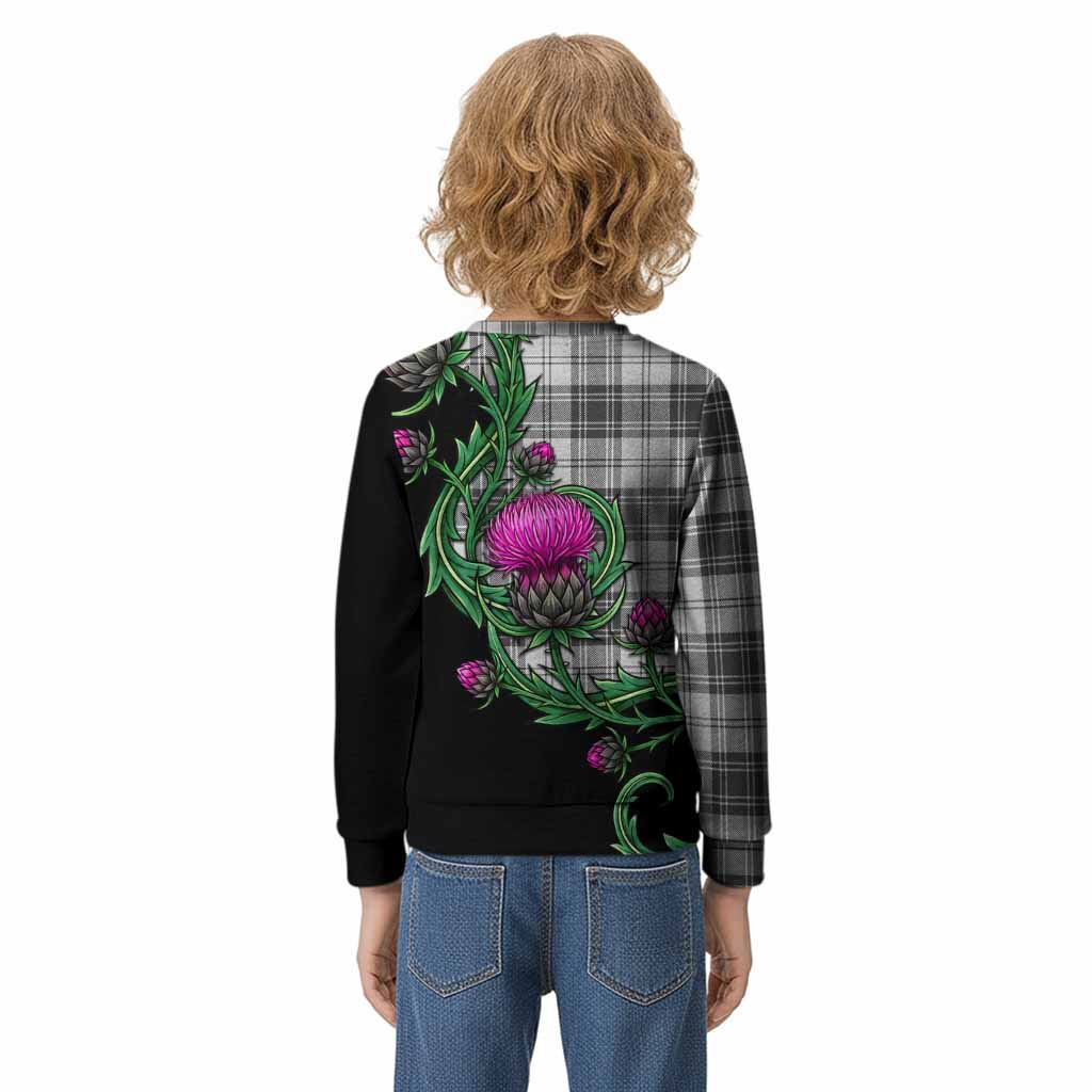 Glendinning Tartan Kid Knitted Sweatshirt Resilient Scottish Thistle - Tartan Vibes Clothing