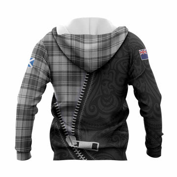 Glendinning Tartan Knitted Hoodie New Zealand Pattern Unique Zipper Stylized