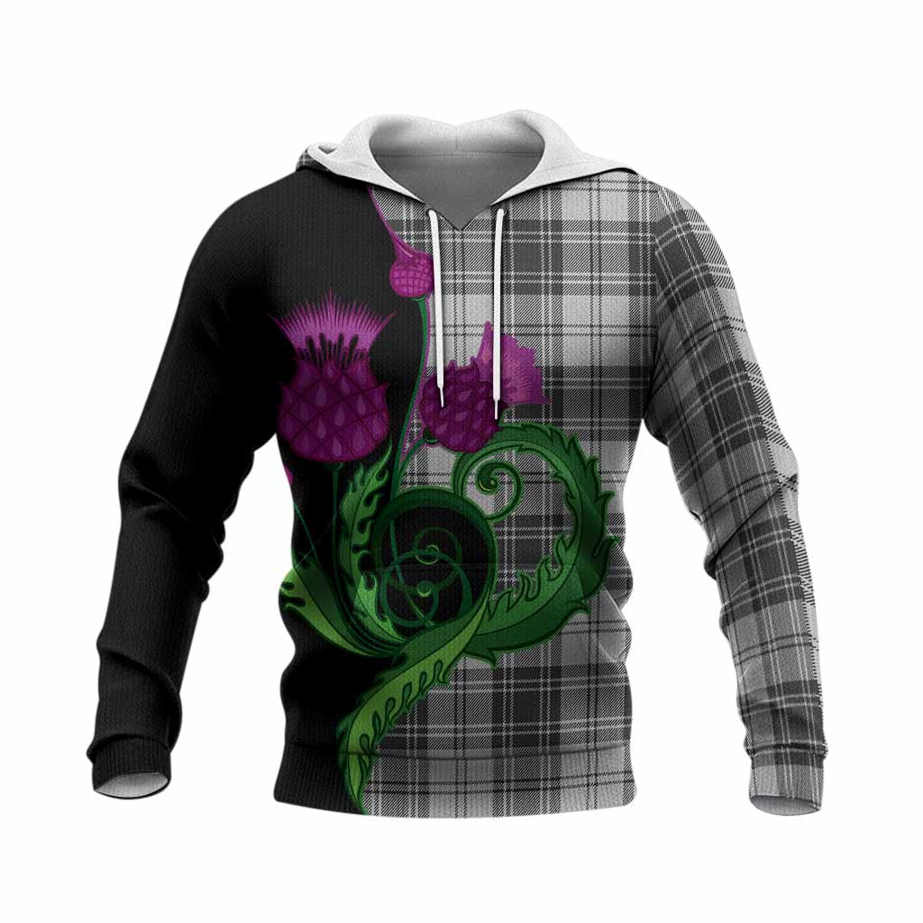 Glendinning Tartan Knitted Hoodie Traditional Scottish Thistle