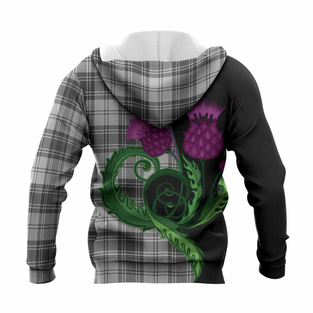 Glendinning Tartan Knitted Hoodie Traditional Scottish Thistle