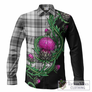 Glendinning Tartan Long Sleeve Button Shirts Resilient Scottish Thistle Men's Shirt S - Tartan Vibes Clothing