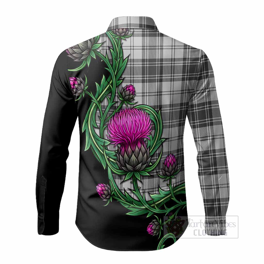 Glendinning Tartan Long Sleeve Button Shirts Resilient Scottish Thistle Men's Shirt - Tartan Vibes Clothing