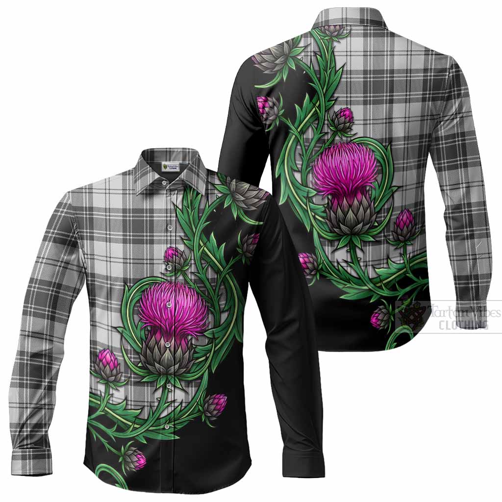 Glendinning Tartan Long Sleeve Button Shirts Resilient Scottish Thistle - Tartan Vibes Clothing
