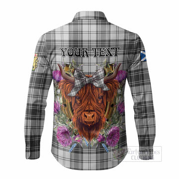 Glendinning Tartan Long Sleeve Button Shirts Scottish Thistle Heilan Coo
