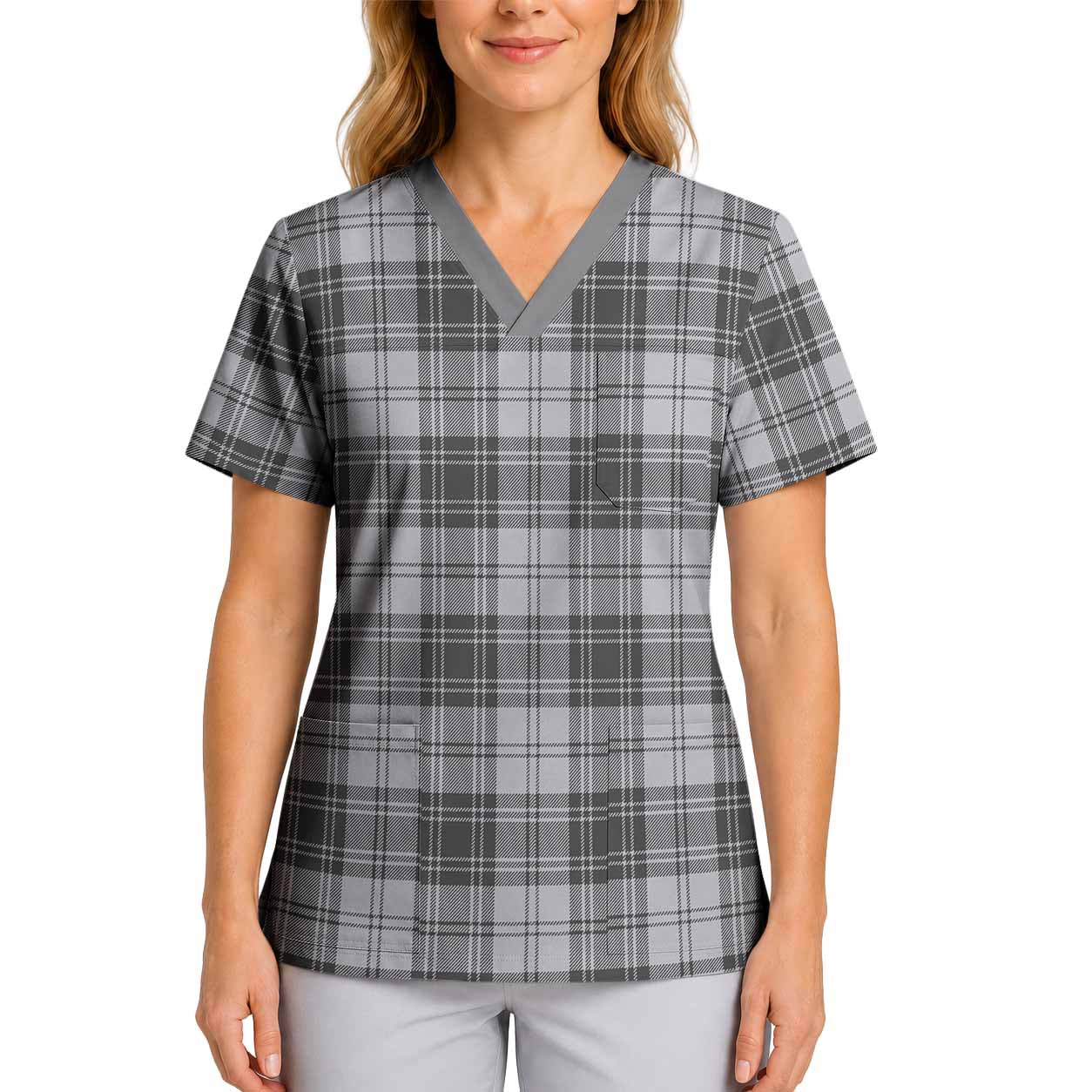 Glendinning Tartan Scrub Top 4XL - Tartan Vibes Clothing