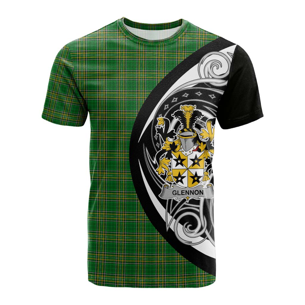 Tartan Vibes Clothing Glennon Irish Clan Cotton T-shirt Celtic Circle Style