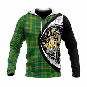 Tartan Vibes Clothing Glennon Irish Clan Knitted Hoodie Celtic Circle Style