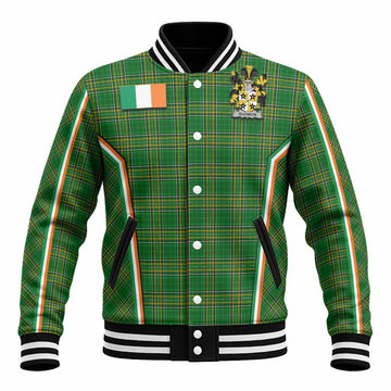 Glennon Irish Clan Coat of Arm Tartan Baseball Jacket Flag Style