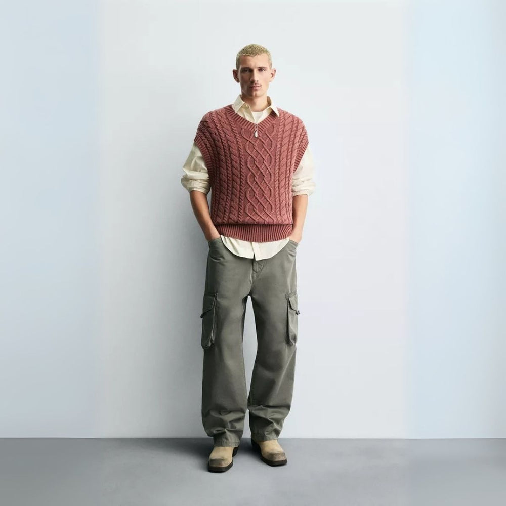 Knitted V-Neck Vests