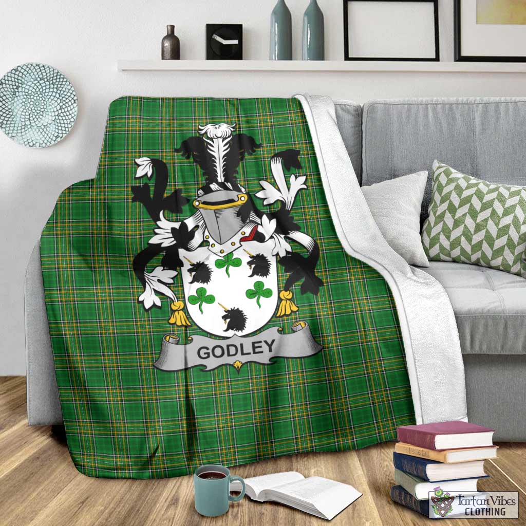Godley Irish Clan Tartan Blanket with Coat of Arms - Tartan Vibes Clothing