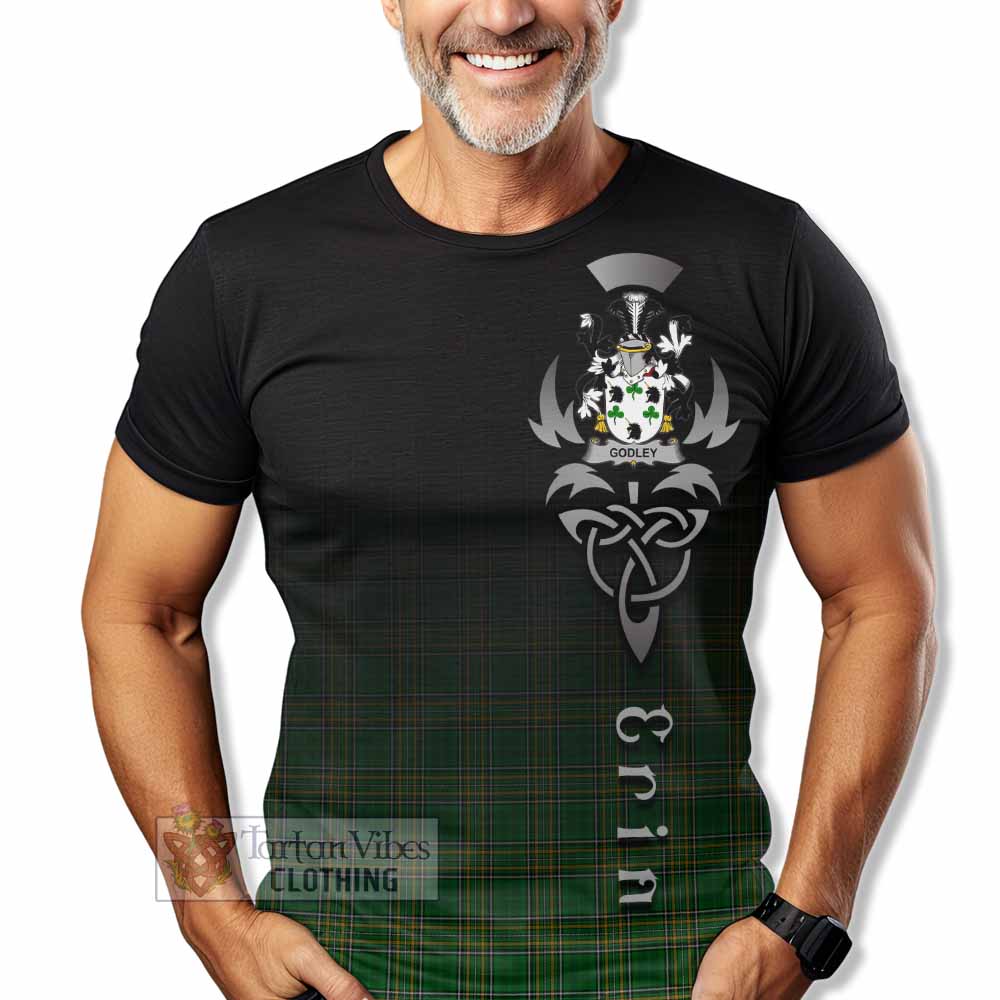Godley Irish Clan T-Shirt with Coat of Arms Erin Go Bragh Celtic Inspired - Tartan Vibes Clothing