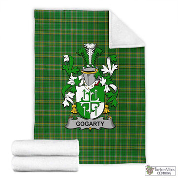 Tartan Vibes Clothing Gogarty Irish Clan Tartan Blanket with Coat of Arms