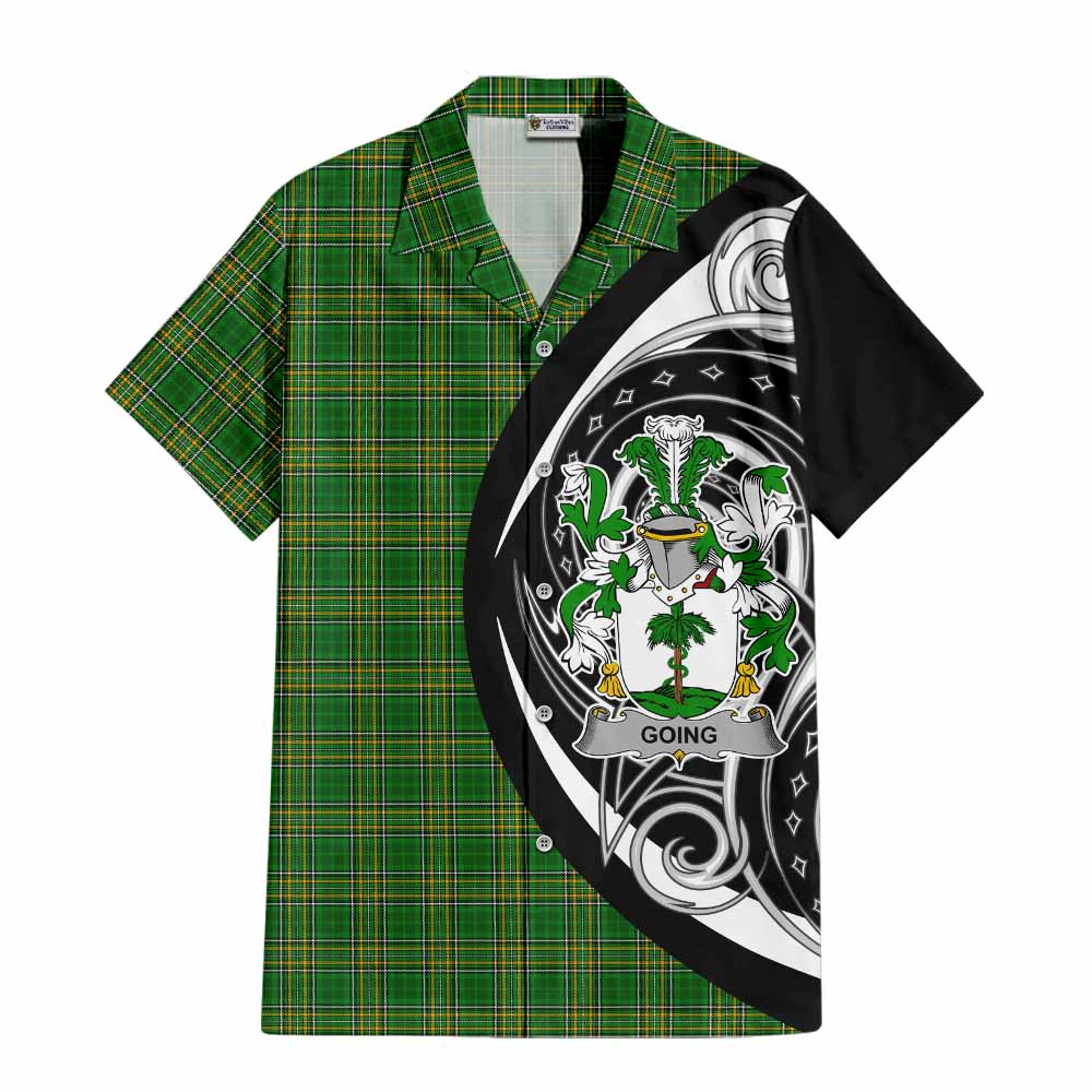 Tartan Vibes Clothing Going Irish Clan Short Sleeve Button Shirt Celtic Circle Style