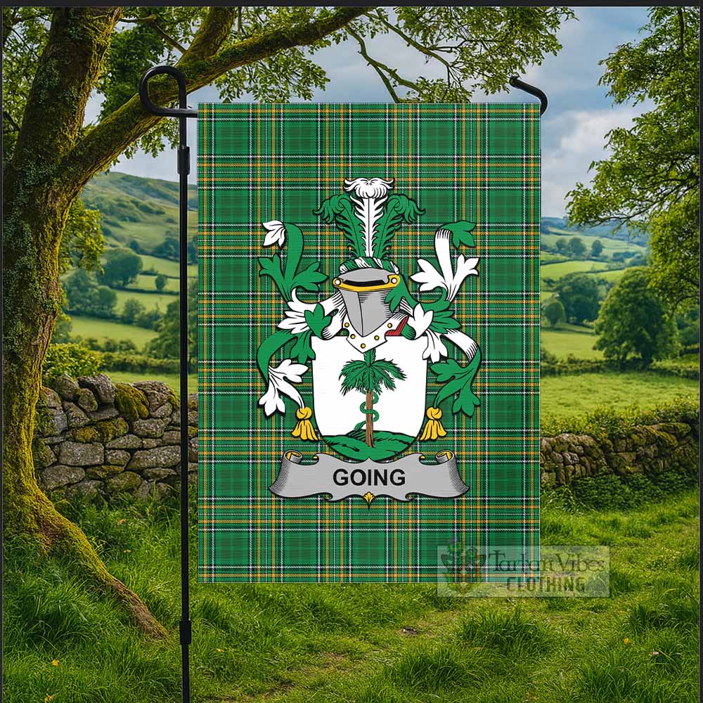 Going Irish Clan Tartan Flag with Coat of Arms