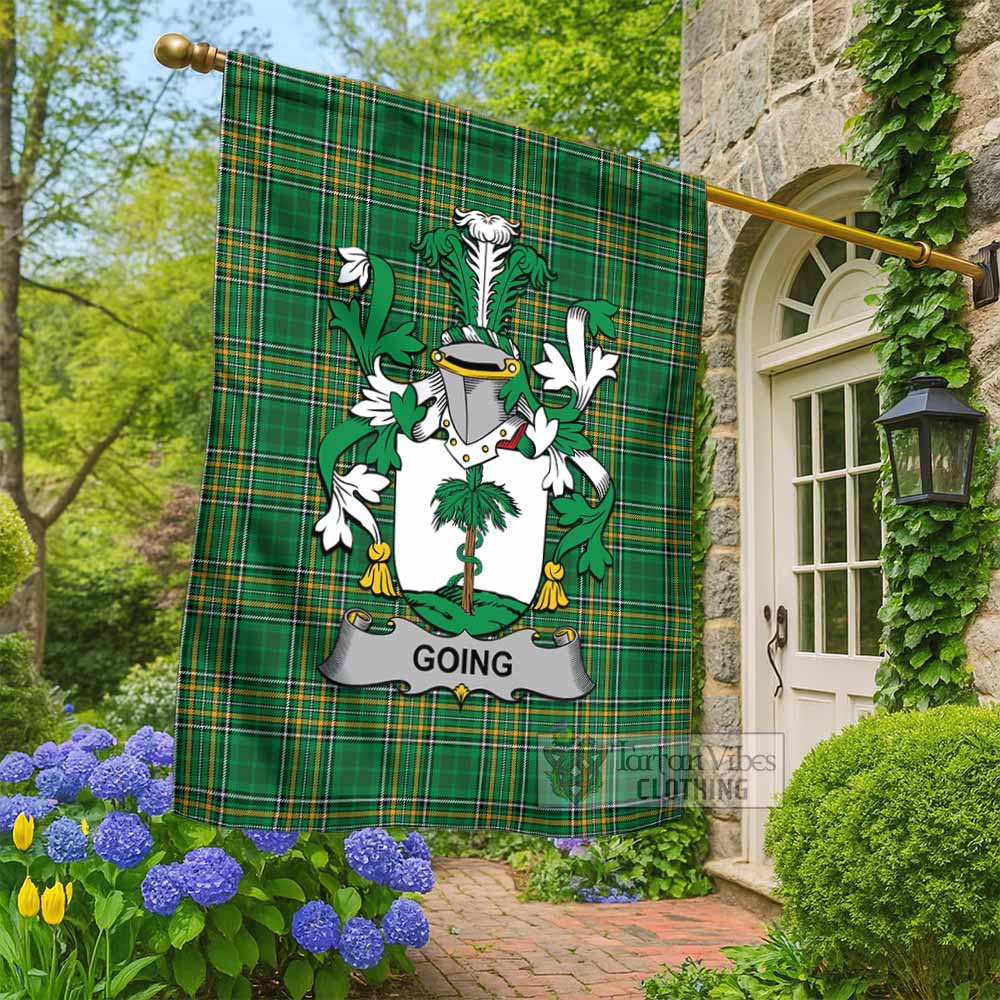 Going Irish Clan Tartan Flag with Coat of Arms