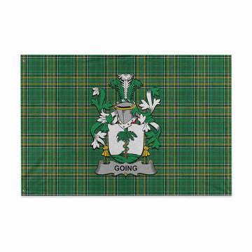 Going Irish Clan Tartan House Flag with Coat of Arms