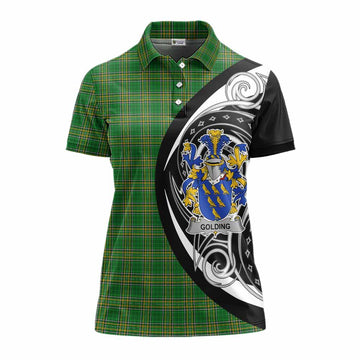Golding Irish Clan Women's Polo Shirt Celtic Circle Style Women - Tartan Vibes Clothing