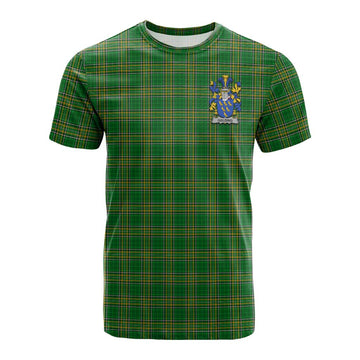 Golding Irish Clan Tartan Cotton T-shirt with Coat of Arms
