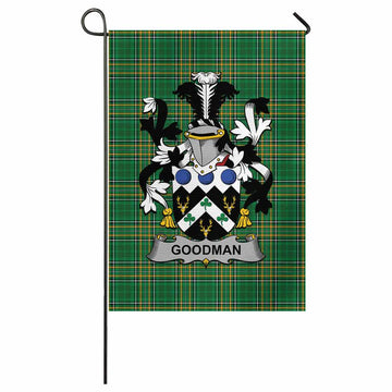 Goodman Irish Clan Tartan Garden Flag with Coat of Arms
