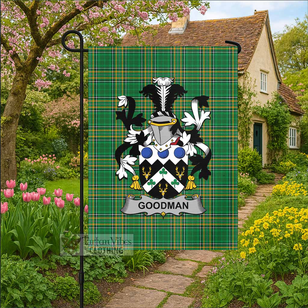 Goodman Irish Clan Tartan Flag with Coat of Arms