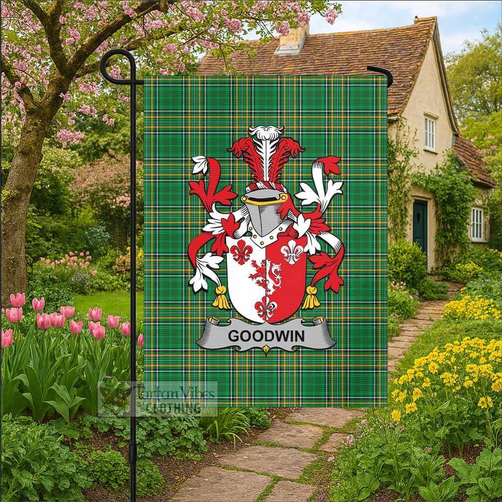 Goodwin Irish Clan Tartan Flag with Coat of Arms