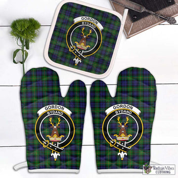 Gordon Tartan Combo Oven Mitt & Pot-Holder with Family Crest Combo 1 Oven Mitt & 1 Pot-Holder White - Tartan Vibes Clothing