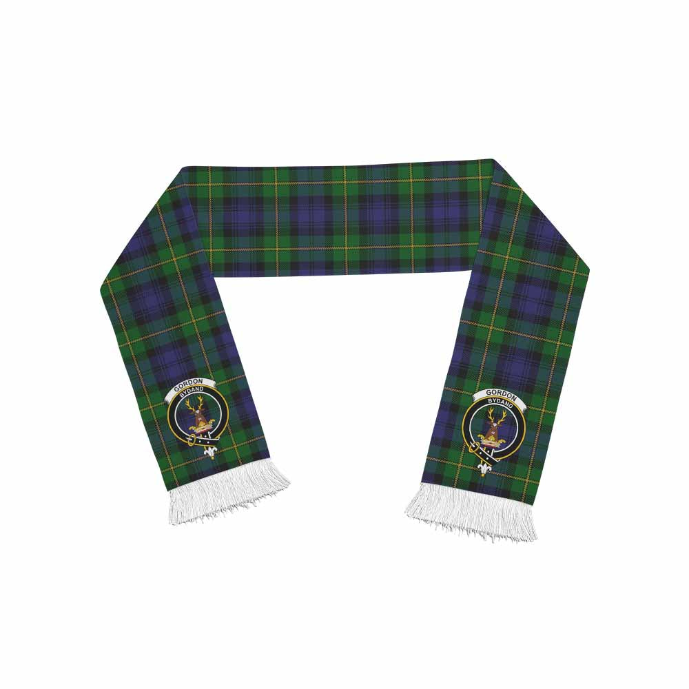 Tartan Vibes Clothing Gordon Tartan Ruffneck Scarf with Family Crest