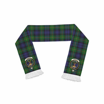 Gordon Tartan Ruffneck Scarf with Family Crest