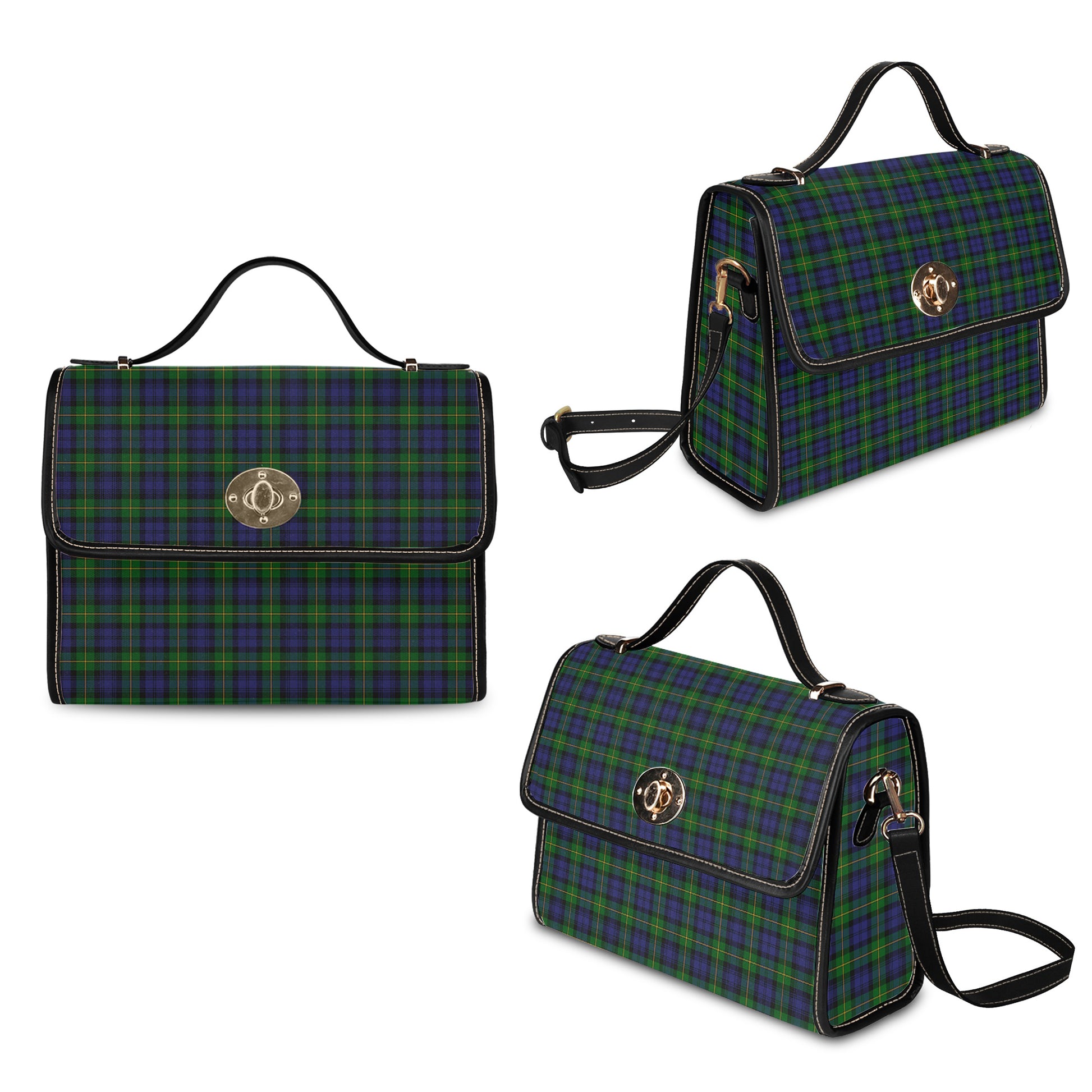 gordon-tartan-leather-strap-waterproof-canvas-bag