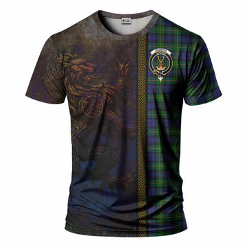 Gordon Tartan Family Crest T-Shirt Alba Gu Brath Be Brave Lion Ancient Style