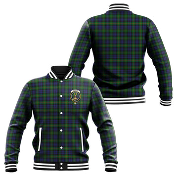 Gordon Tartan Baseball Jacket with Family Crest