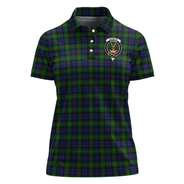 Gordon Tartan Polo Shirt with Family Crest For Women