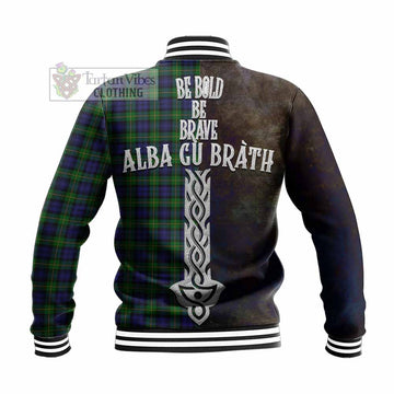 Gordon Tartan Family Crest Baseball Jacket Alba Gu Brath Be Brave Lion Ancient Style
